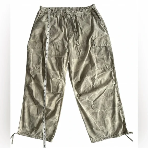 Pilcro Printed Camo Parachute Pants W’s M Cargo Utility Cotton - Anthropologie - Picture 8 of 12